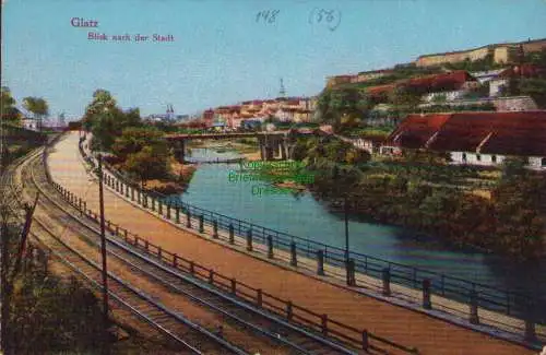 153681 AK Glatz Klodzko Blick nach der Stadt um 1920