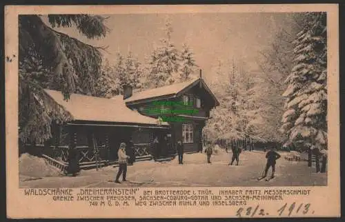154152 AK Waldschänke Dreiherrenstein bei Brotterode i. Thür 1913