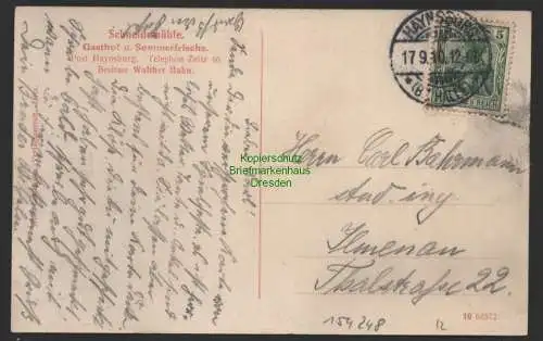 154248 AK Schneidemühle im Zeitzer Forst Haynsburg 1910