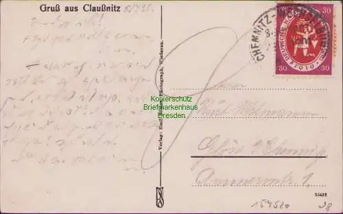 154520 AK Claußnitz 1920 Gasthof zum Roten Hirche Restaurant