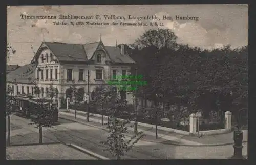 154480 AK Langenfelde Hamburg 1917 Timmermanns Etablissement F. Vollbom