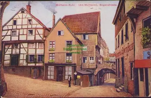 154759 AK Mülheim an der Ruhr 1915 Bogenstrasse Schirm Bazar