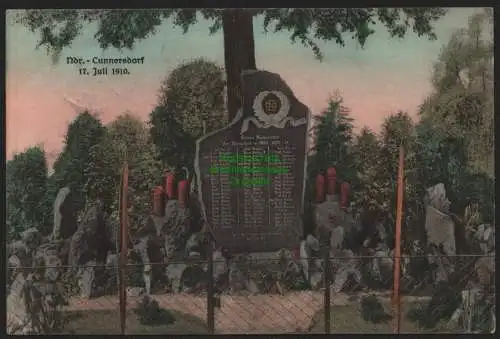 155049 AK Nieder Cunnersdorf Denkmal 1910