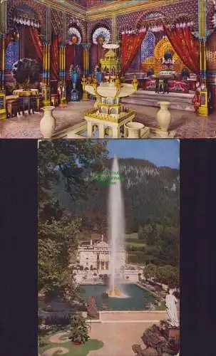 154921 2 AK Schloss Linderhof Ettal Bayern Kiosk Inneres um 1920