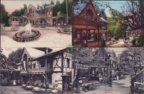 154857 4 AK Meixmühle Friedrichsgrund Pillnitz Restaurant 1904 1914