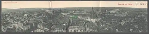 155403 AK 3er Panorama Dresden Stengel & Co. 1902 von der Kreuzkirche aus