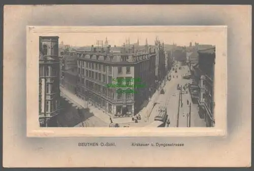 155412 AK Bytom Beuthen O.S. Krakauer - Dyngosstrasse 1910 Wartehallen der Stras
