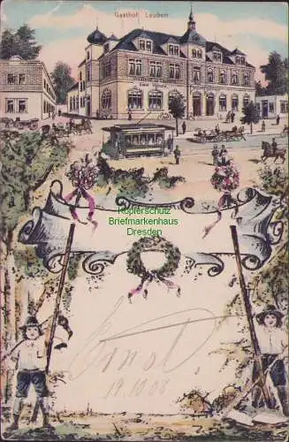 155869 AK Dresden Gasthof Leuben 1907