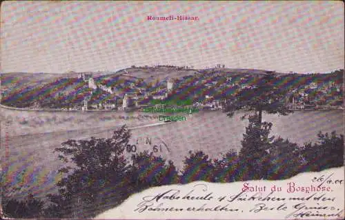 155955 AK Deutsche Post i der Türkei Constantinople Konstantinopel 1900 Bosporus
