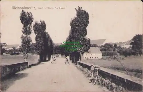 156105 AK Kleinradmeritz bei Löbau 1911 Post Kittlitz Sachsen Bahnpost Dresden