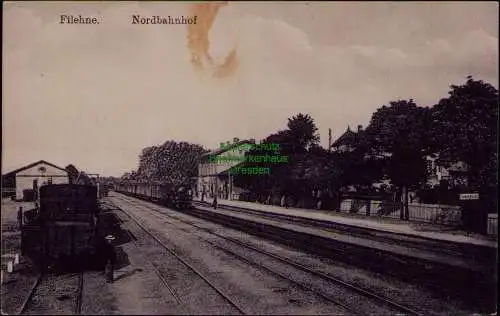 156704 AK Wielen Filehne 1915 Feldpost Nordbahnhof Gleisseite