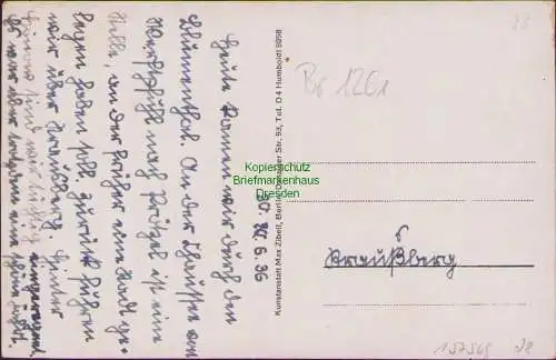 157569 AK Prötzel 1936 Straße mit Kirche und Schule Verlag Kunstanstalt Zibell