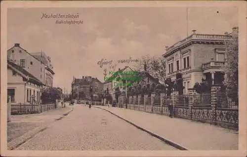 157595 AK Neuhaldensleben 1924 Bahnhofstraße