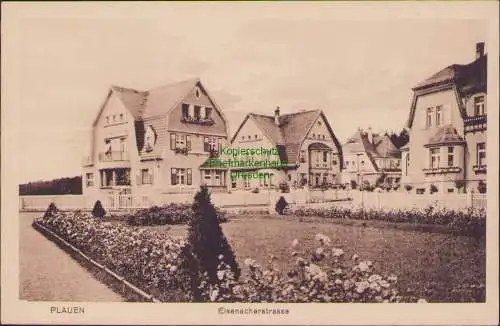 157678 AK Plauen i. V. 1913 Eisenacherstrasse Neue Siedlung Siedlungshäuser