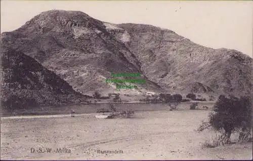 158293 AK DSW Afrika Ramansdrift 1909 gestempelt Windhuk b nach Liegnitz