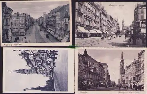 160103 4 AK Magdeburg Breiter Weg 1916 Feldpost Lazarett Katharinenkirche
