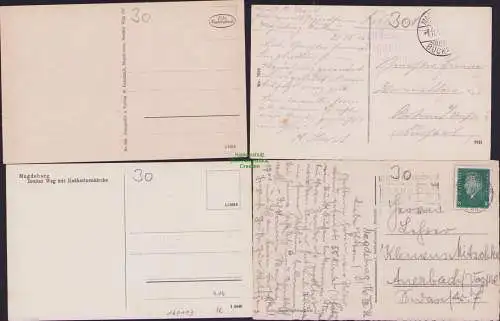 160103 4 AK Magdeburg Breiter Weg 1916 Feldpost Lazarett Katharinenkirche