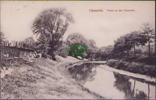 160605 AK Chemnitz 1905 Partie an der Chemnitz