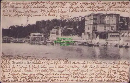 160569 AK Sassnitz a. Rügen Von der See 1902