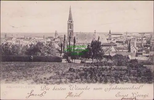 160372 AK ASCHERSLEBEN 1905 Die besten Wünsche zum Jahreswechsel! Ernst Georgi