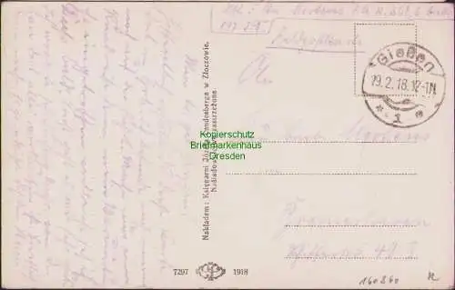 160860 AK Solotschiw  ZLOCZOW Ul. Mickiewicza Mickiewiczgasse 1918 Feldpost