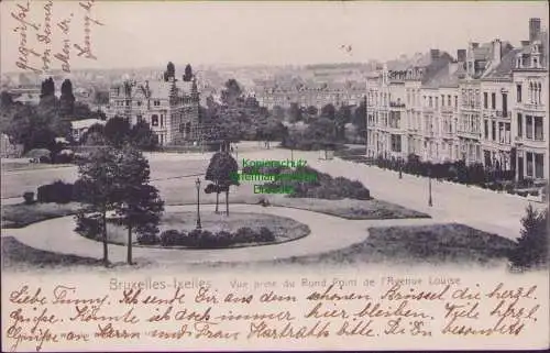 160727 AK Bruxelles-Ixelles Vue prise du Rond Point de l'Avenue Louise 1904