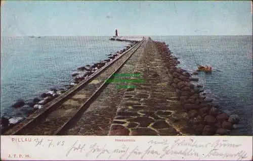 160633 AK PILLAU 1905 Nordermole Ostpreußen Samland
