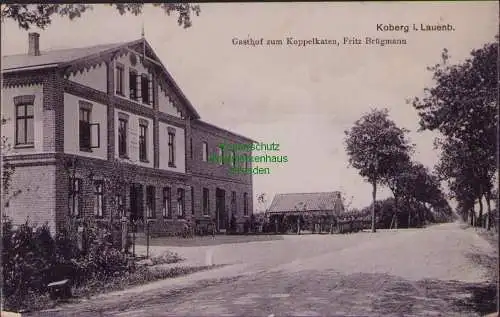 161238 AK Kolberg in Lauenburg Kolobrzeg Gasthof zum Koppelkaten 1909 Brügmann