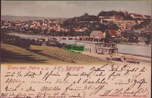 161582 AK Nebra  a. Unstrut 1900 Panorama