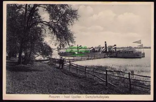 161909 AK Upalten Ostpreußen Upalty Masuren Dampferhalteplatz um 1920