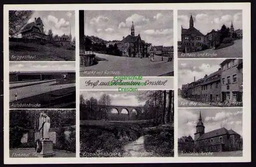 162140 AK Hohenstein-Ernstthal um 1930 Mehrbildkarte Berggasthaus Autobahnbrücke