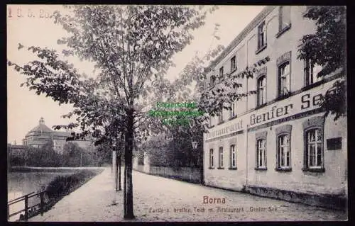 162143 AK Borna 1925 Restaurant Genfer See am breiten Teich 