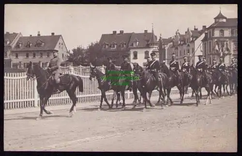 162149 AK Hammelburg Lager Truppenübungsplatz 1909 Ausritt i der Stadt Fotokarte