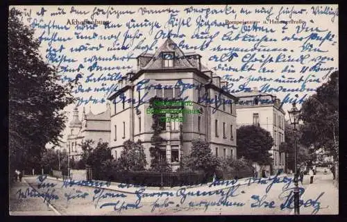 162150 AK Aschaffenburg 1914 Pompejanum und Hanauerstrasse 