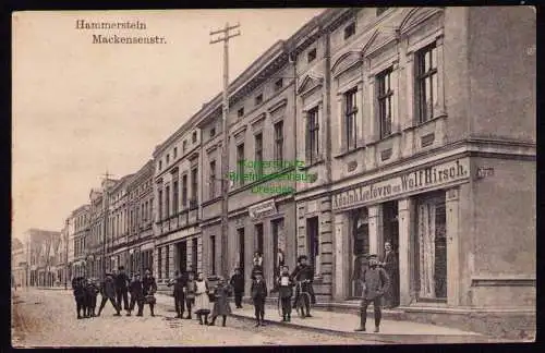 162232 AK Hammerstein Czarne 1918 Mackensenstraße fleckig