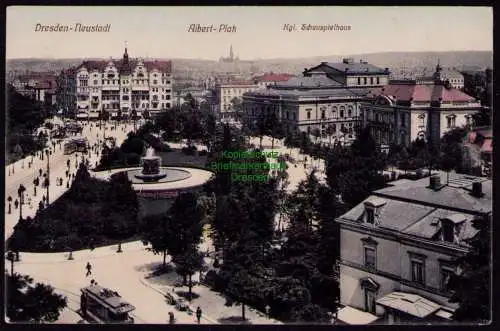 162486 AK Dresden Neustadt Albertplatz um 1915 Schauspielhaus