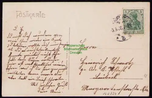 162334 AK Erfurt 1908 Hohenzollern Strasse schräger Bug