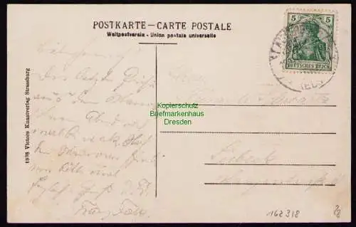 162318 AK Lauterbourg Lauterburg Elsass 1907 Hauptstrasse mit Mitteltor 