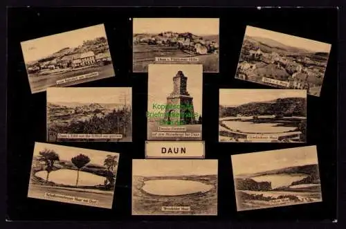 162289 AK Daun 1911 Dronke Denkmal Gemünder Maar Eifel 