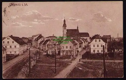 162420 AK Ostritz i. Sa. 1926 Panorama mit Kirche