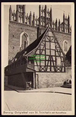 162573 AK Danzig 1939 Ostgiebel von St. Trinitatis mit Kanzelhaus