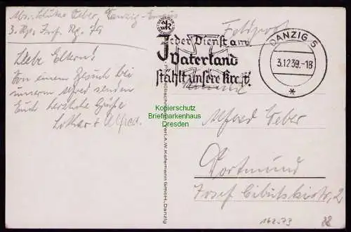 162573 AK Danzig 1939 Ostgiebel von St. Trinitatis mit Kanzelhaus