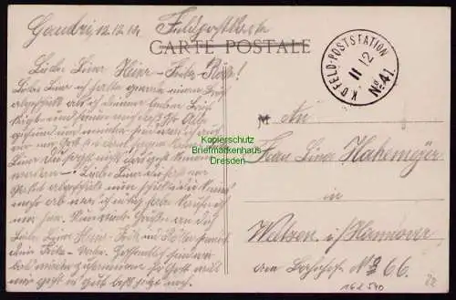 162540 AK Caudry Frankreich 1914 La Gare Bahnhof