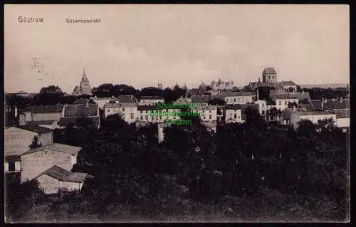162532 AK Güstrow Gesamtansicht 1916 Feldpost