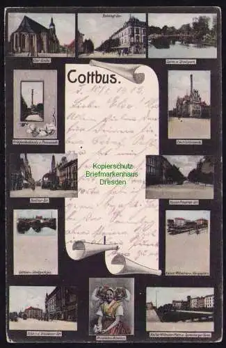 162635 AK Cottbus 1913 12 Ansichten
