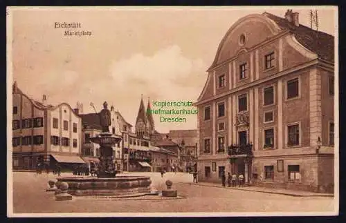 162758 AK Eichstätt 1941 Marktplatz Volksdeutsche Mittelstelle Lager Institut