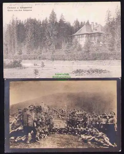 162684 2 AK 1. Weltkrieg Feldpost 1915 Karpaten Deutsche Südarmee