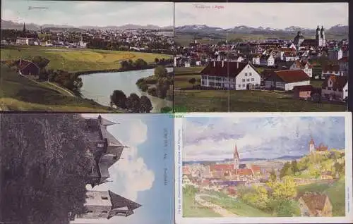 165087 4 AK Kempten i. Algäu Burghalde 1909 ST. MANCKIRCHE 1913
