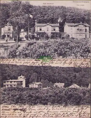 165059 2 AK Timmendorferstrand Lübecker Bucht 1909 Villa Mary Hotel Waldesruh