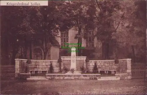 165240 AK Kriegerdenkmal Szillen 1929 Photogr. von A. Herford, Szillen